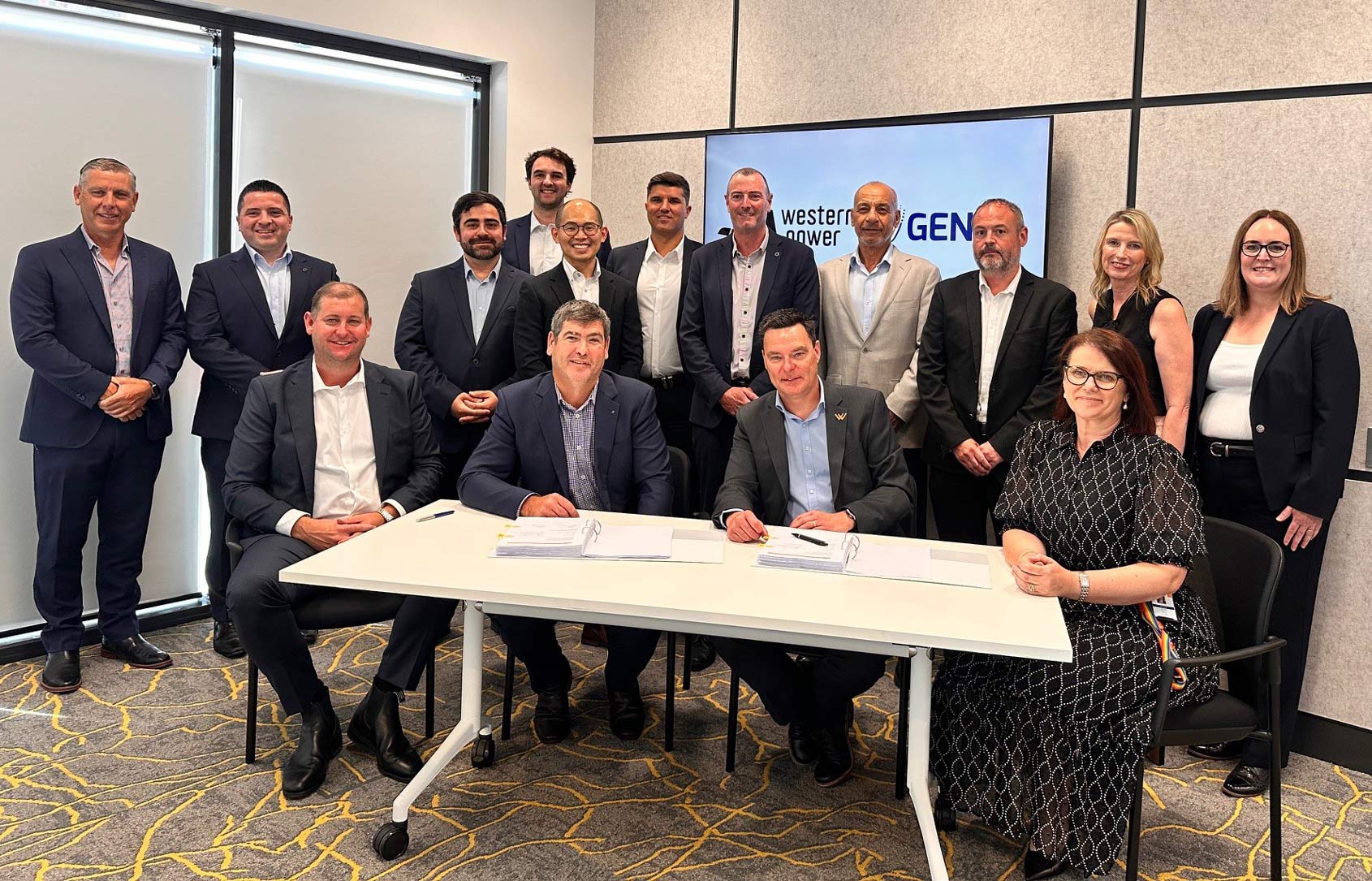 Genus signing the contract for Western Power’s Clean Energy Link – North Region project